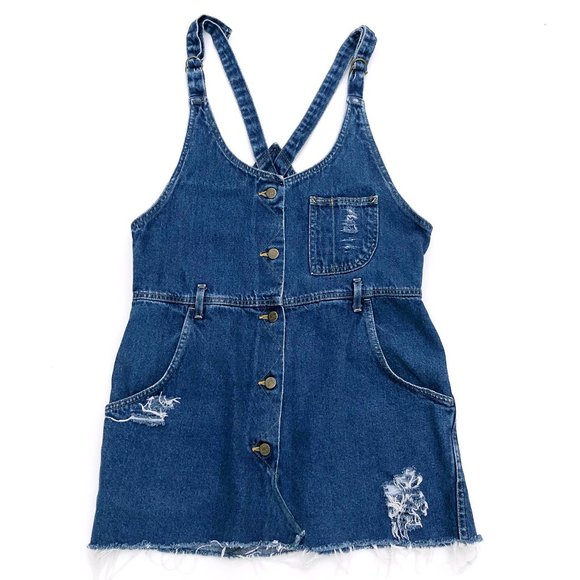 Vintage Dresses & Skirts - LEE Women's Vintage Ripped Overall Skirt